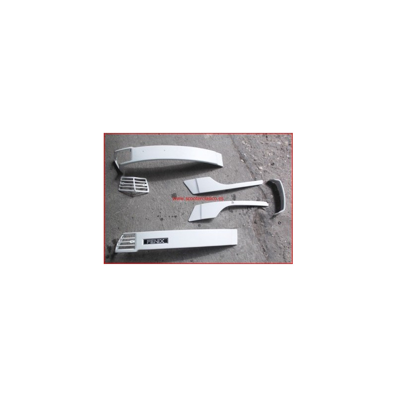 Plasticos protectores de Vespa 200 de color blanco